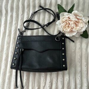 USED Rebecca Minkoff M.A.B. black Crossbody With Studs Bag
